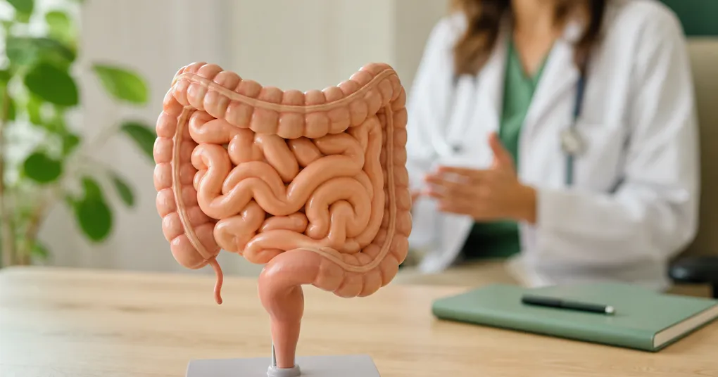 Modelo anatômico do intestino humano
